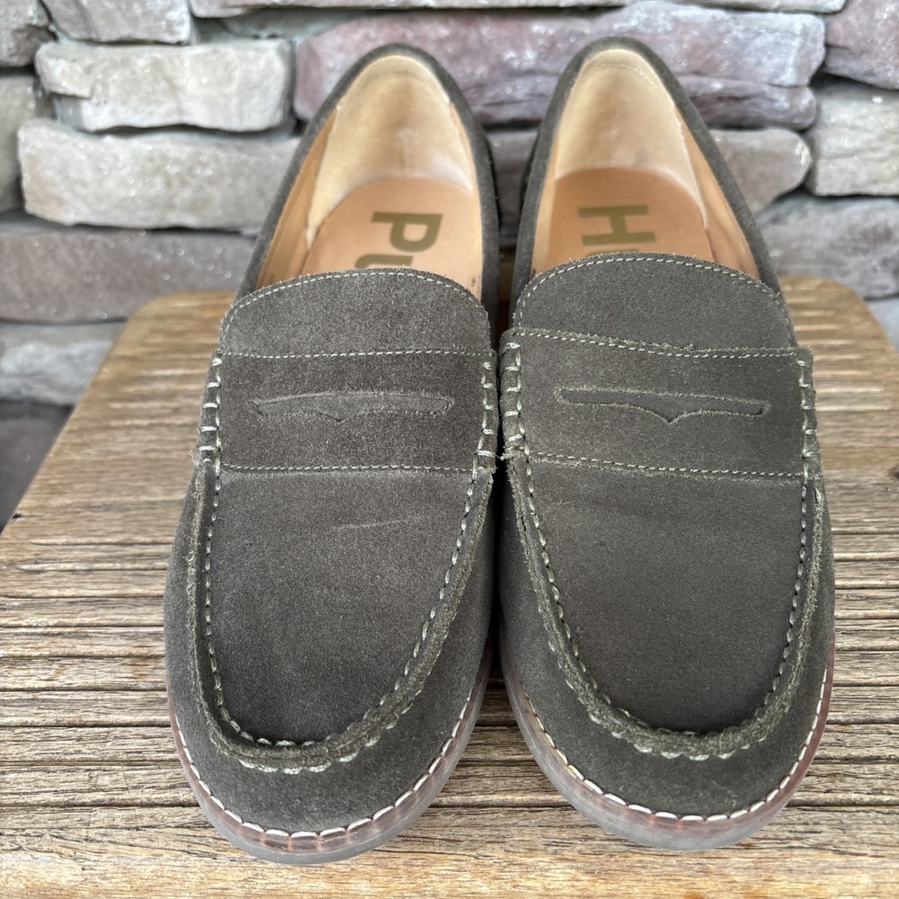 Hush Puppies Women's Wren Loafer Dark Olive (see Pics) Suede Sz: 8 Wide
